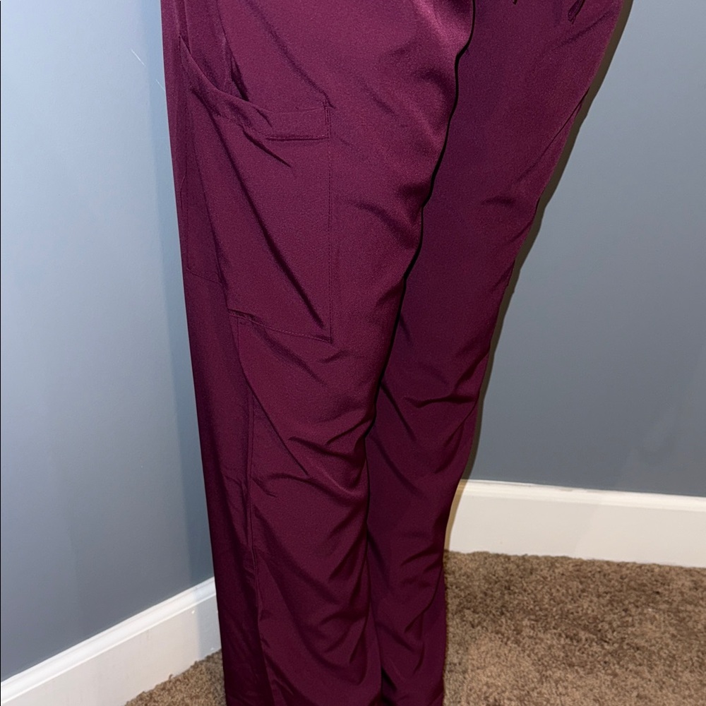 GT Performance Scrub Pants - Wine Colored, Size XL - Picture 5 of 9